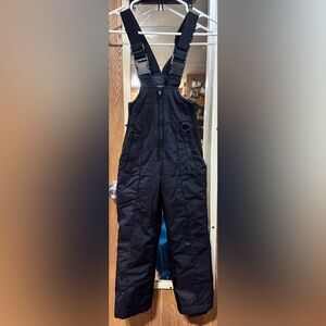 Sport Essentials Kids Snow Bib Overalls Black Insulated Snow Pants Youth Size 6